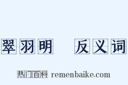 翠羽明珰反义词是什么意思的图片